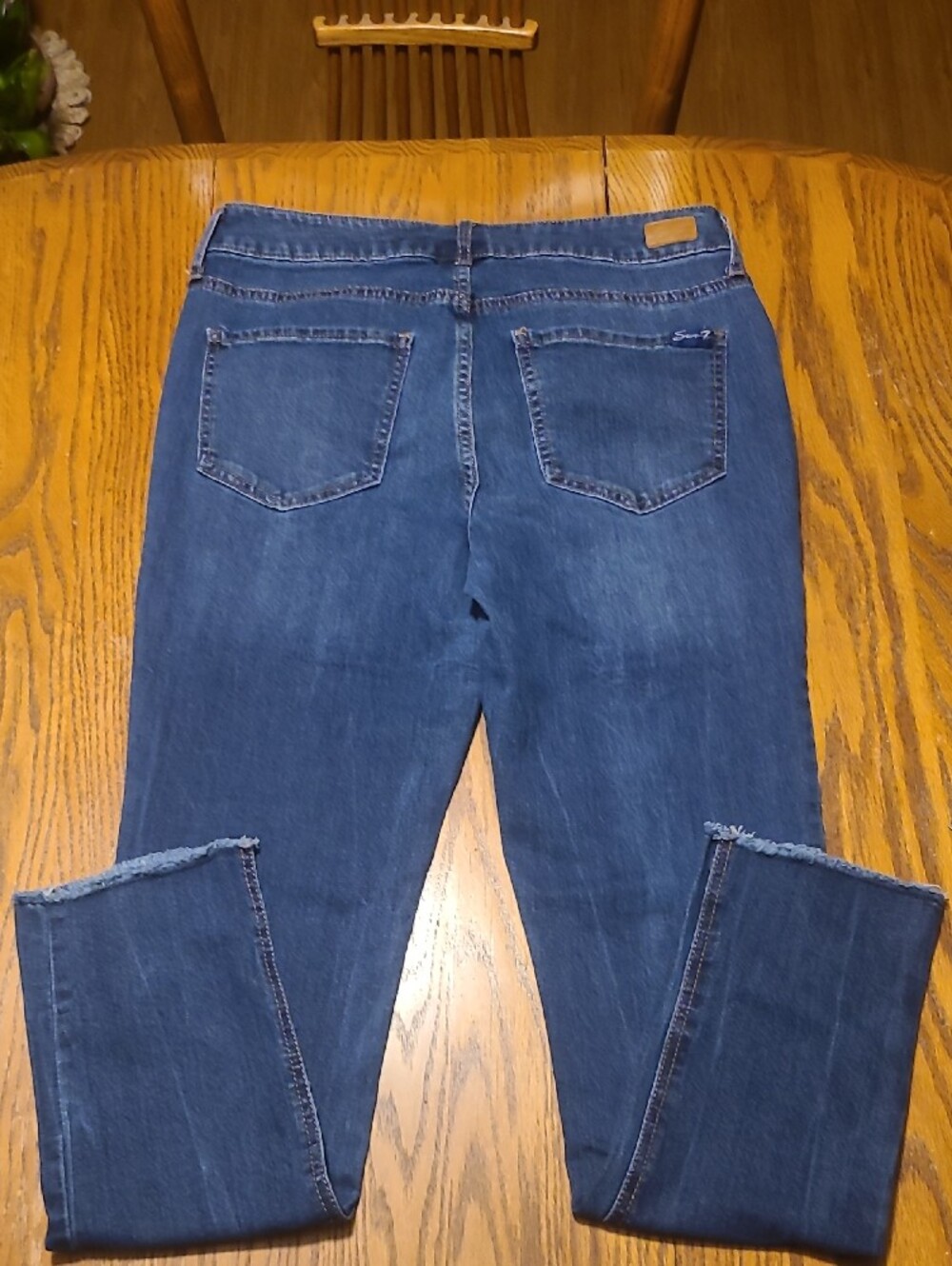 Seven7 Women’s Dark Blue Denim Jeans - Size 8 - Picture 10 of 13